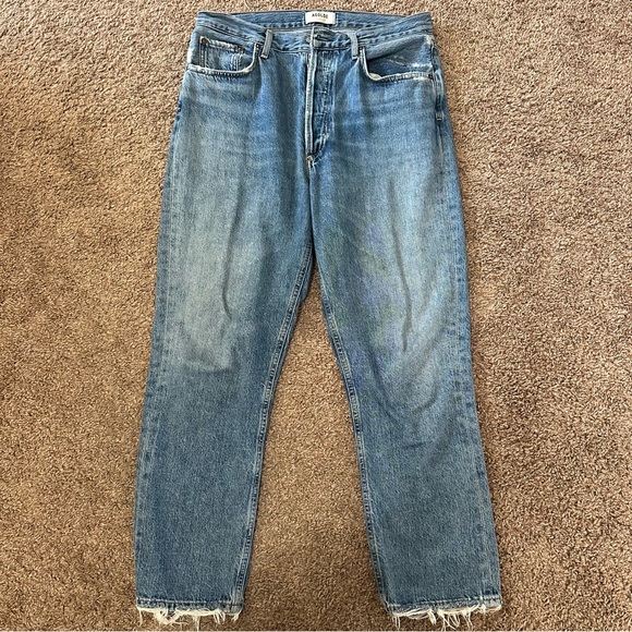 Agolde Riley High Rise Straight Crop - Picture 3 of 7